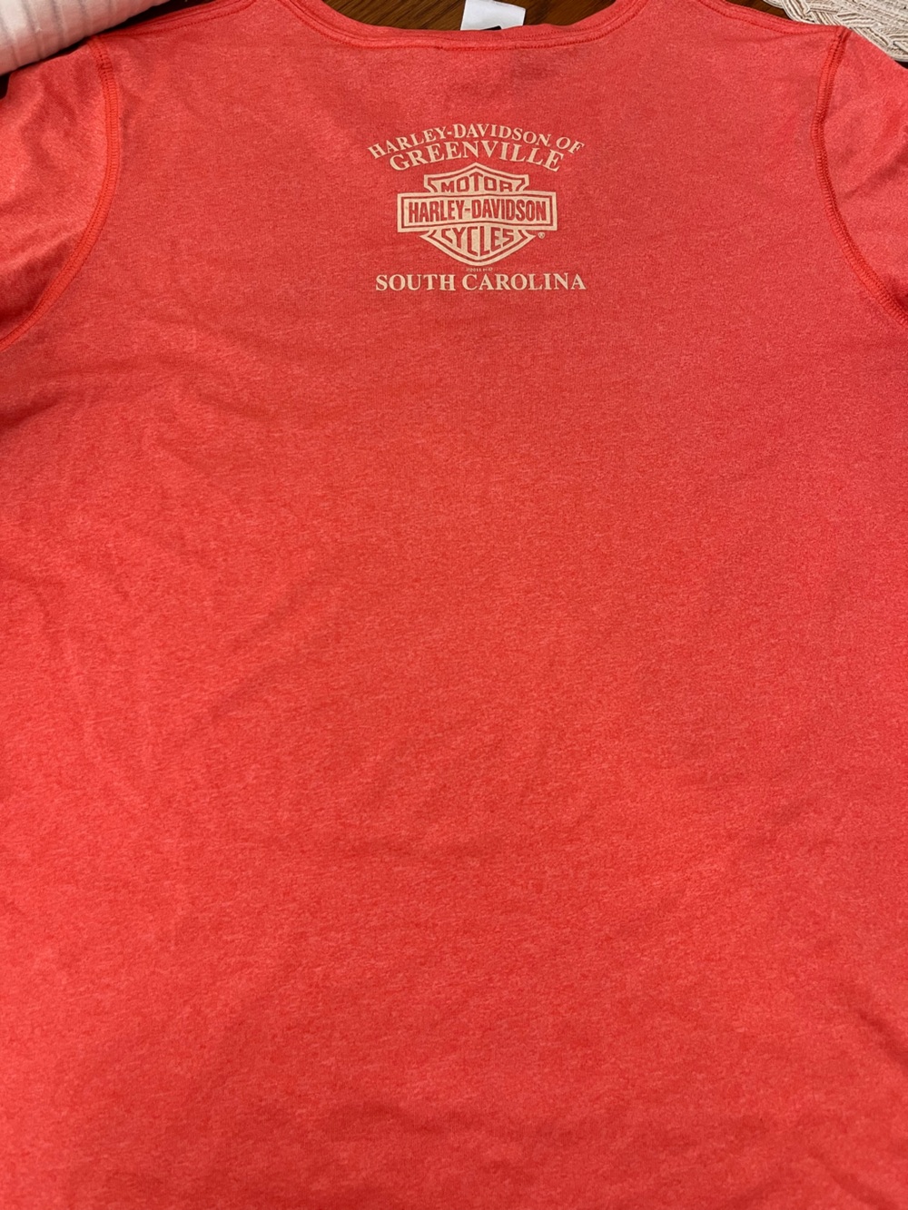 Harley-Davidson Red Short Sleeve Tee with Greenville Logo